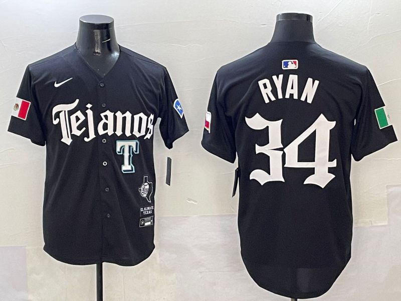 Men Texas Rangers #34 Ryan Black Five generations Joint Name 2025 Nike MLB Jersey style 7